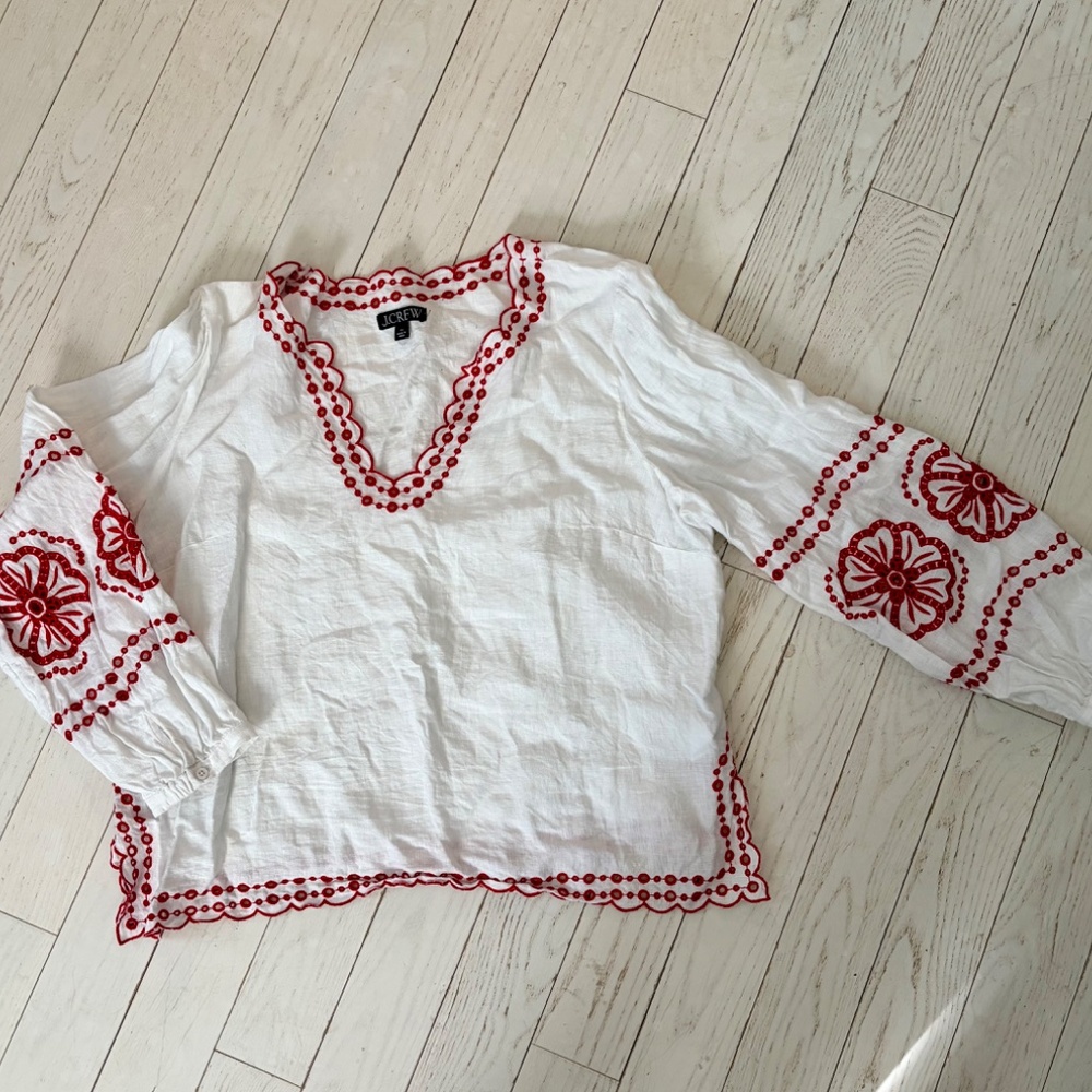 J Crew Linen Top